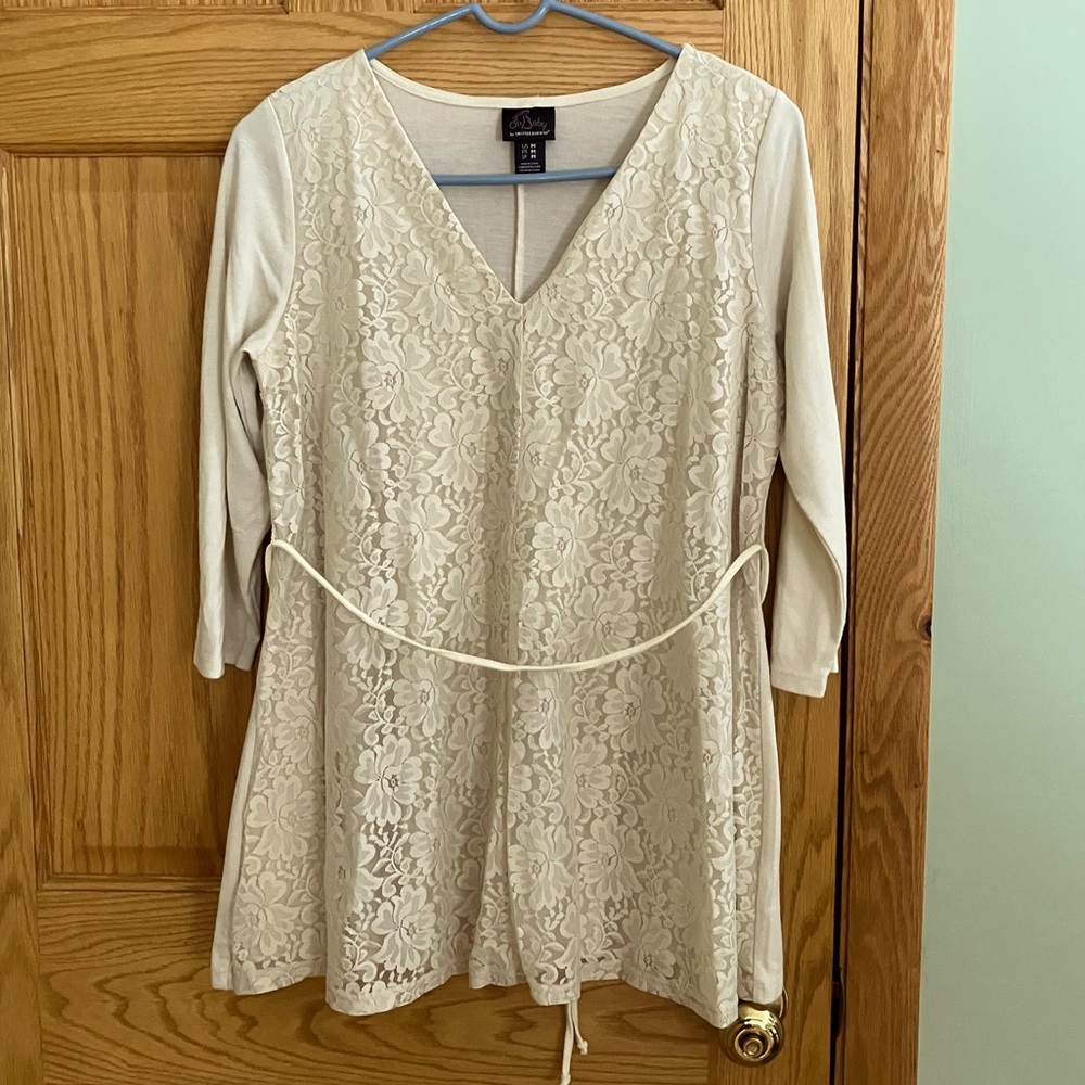 Elegant Cream Lace Women’s Top Maternity